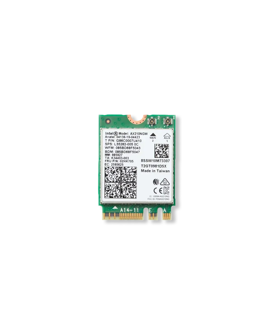 Intel® Wi-Fi 6E AX210 No vPro®