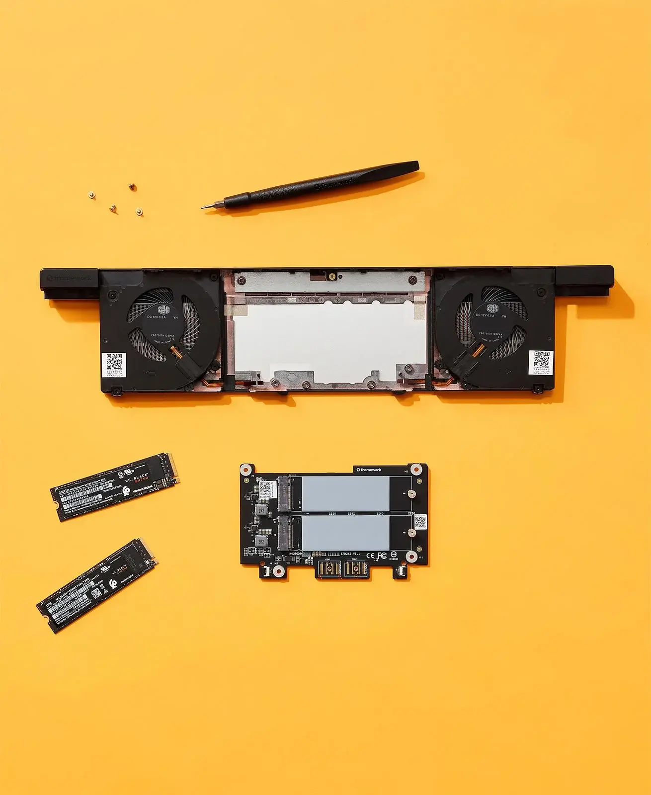 Framework Laptop 16 Expansion Bay Shell Dual M.2 Adapter Bundle