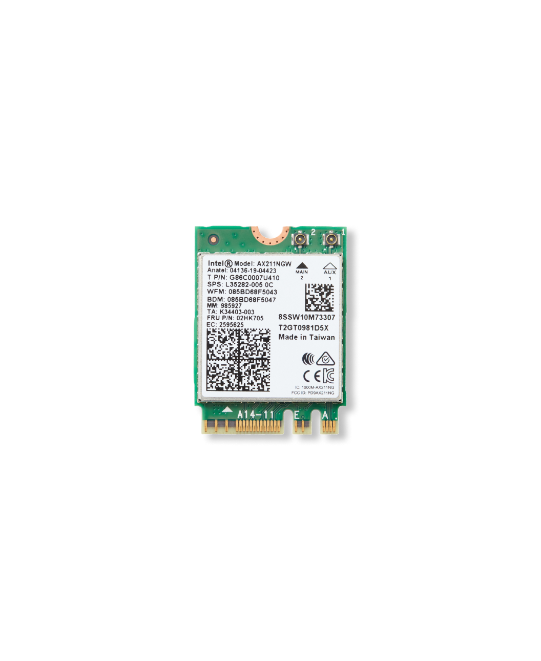 Intel® Wi-Fi 6E AX211 No vPro®